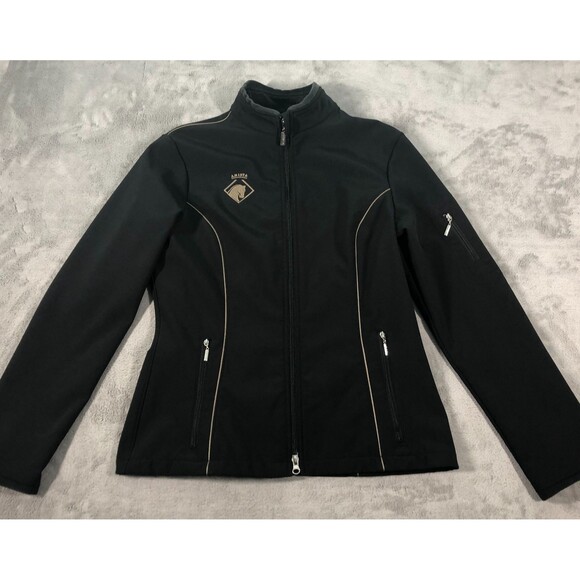 Arista Equestrian Softshell Jacket Size Medium Black Full Zip Horse Riding - Picture 1 of 7